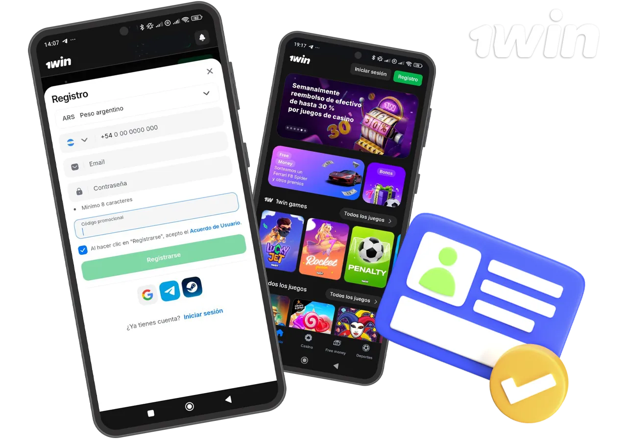Registrarse para obtener una cuenta es rápido y le da acceso completo al bono de bienvenida 1WIN.